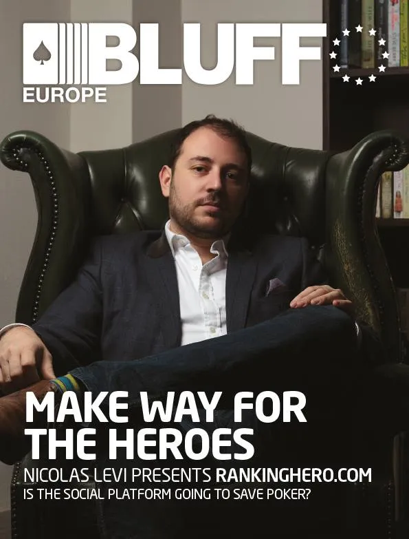 Nicolas Levi en couverture du magazine Bluff Europe